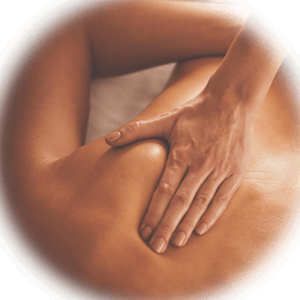 A person receiving deep bone massage at Hum Healing.